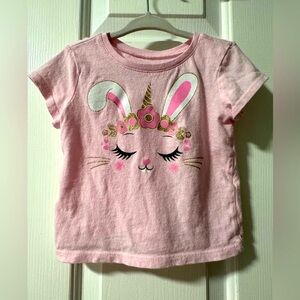 The Children's Place Pink Unicorn Bunny 🐰 T-Shirt / 12-18 months